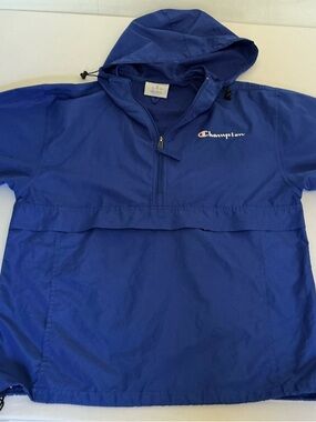 Champion Royal Blue Hooded Athletic Jacket